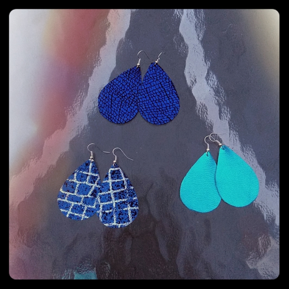 Bright Blues Handmade Earring Bundle!